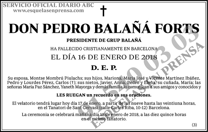 Pedro Balañá Forts